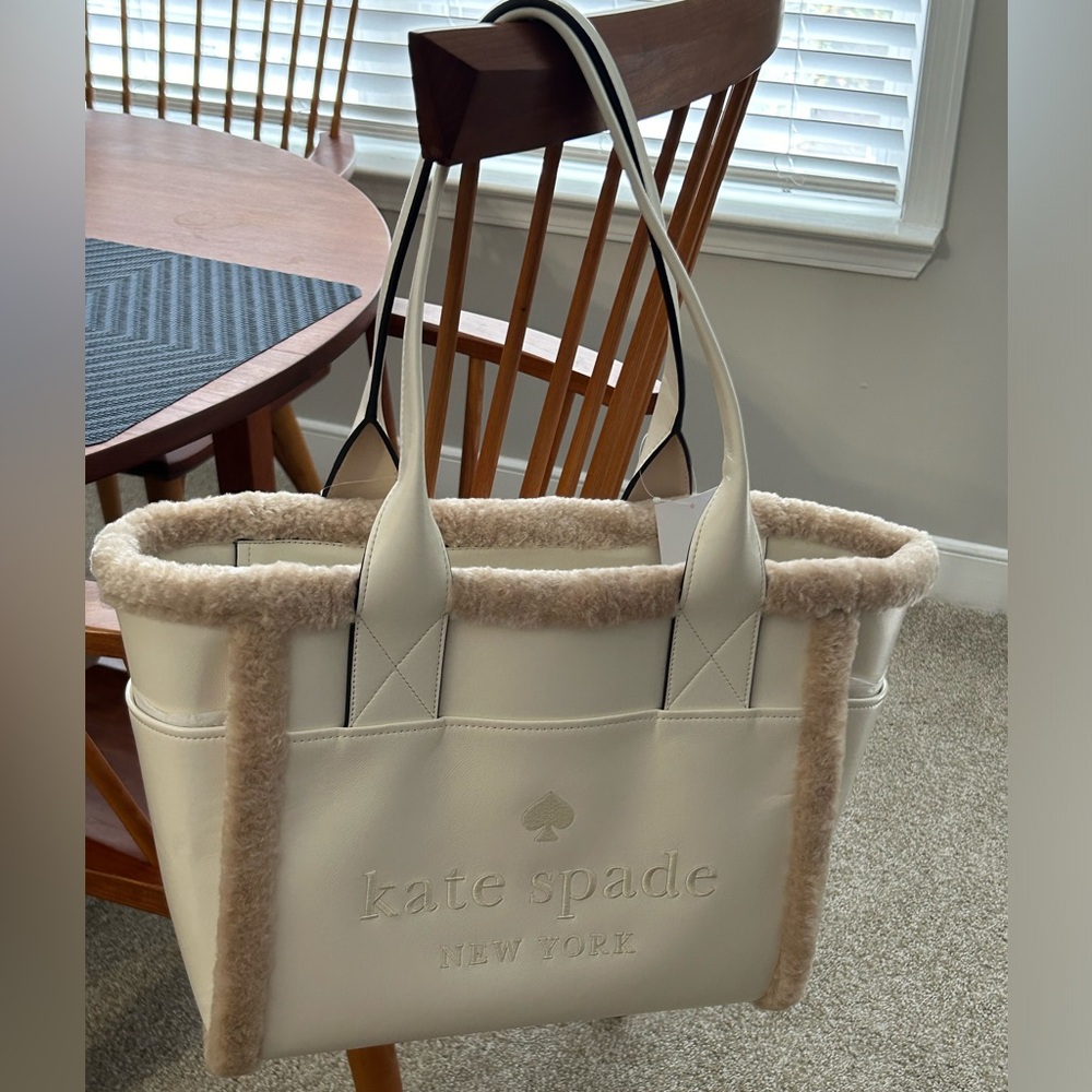 Kate Spade Ivory and Beige Tote